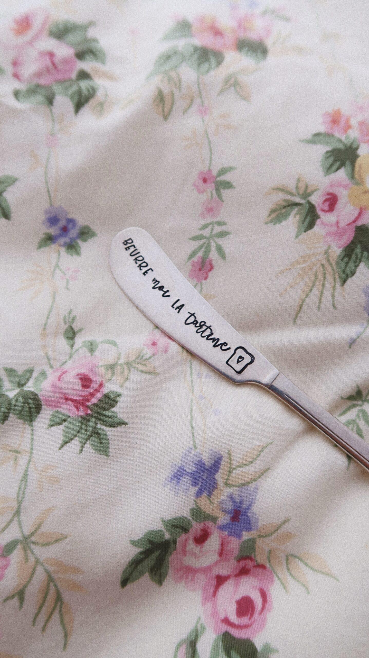 CHOOSE - petit couteau à beurre non gravé vintage : beurre moi la tartine