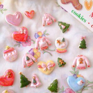 Magnet de Noël - sapin et petits points en or